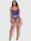 HARLOW LACE & MESH BUSTIER & BACKLESS HIPSTER SET