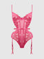 HARLOW LACE & MESH UNDERWIRE TEDDY