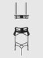 NADIA LACE & MESH BRA, GARTER & G-STRING SET