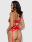 NADIA LACE & MESH BRA, GARTER & G-STRING SET
