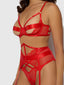 NADIA LACE & MESH BRA, GARTER & G-STRING SET