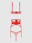 NADIA LACE & MESH BRA, GARTER & G-STRING SET