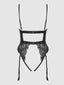 HELENA LACE & SATIN WIRELESS & OPEN BACK TEDDY