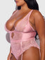 HELENA LACE & SATIN WIRELESS & OPEN BACK TEDDY