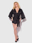 HELENA SATIN & LACE BACK SHORT ROBE