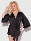 HELENA SATIN & LACE BACK SHORT ROBE