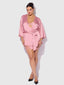 HELENA SATIN & LACE BACK SHORT ROBE