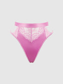 NATASHA SATIN & LACE BOW TIE G-STRING