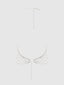 RHINESTONE DRAPED HALTER BRALETTE