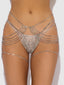 RHINESTONE DRAPE GARTER BELT
