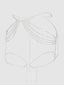 RHINESTONE DRAPE GARTER BELT