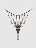 RHINESTONE VERTICAL THONG
