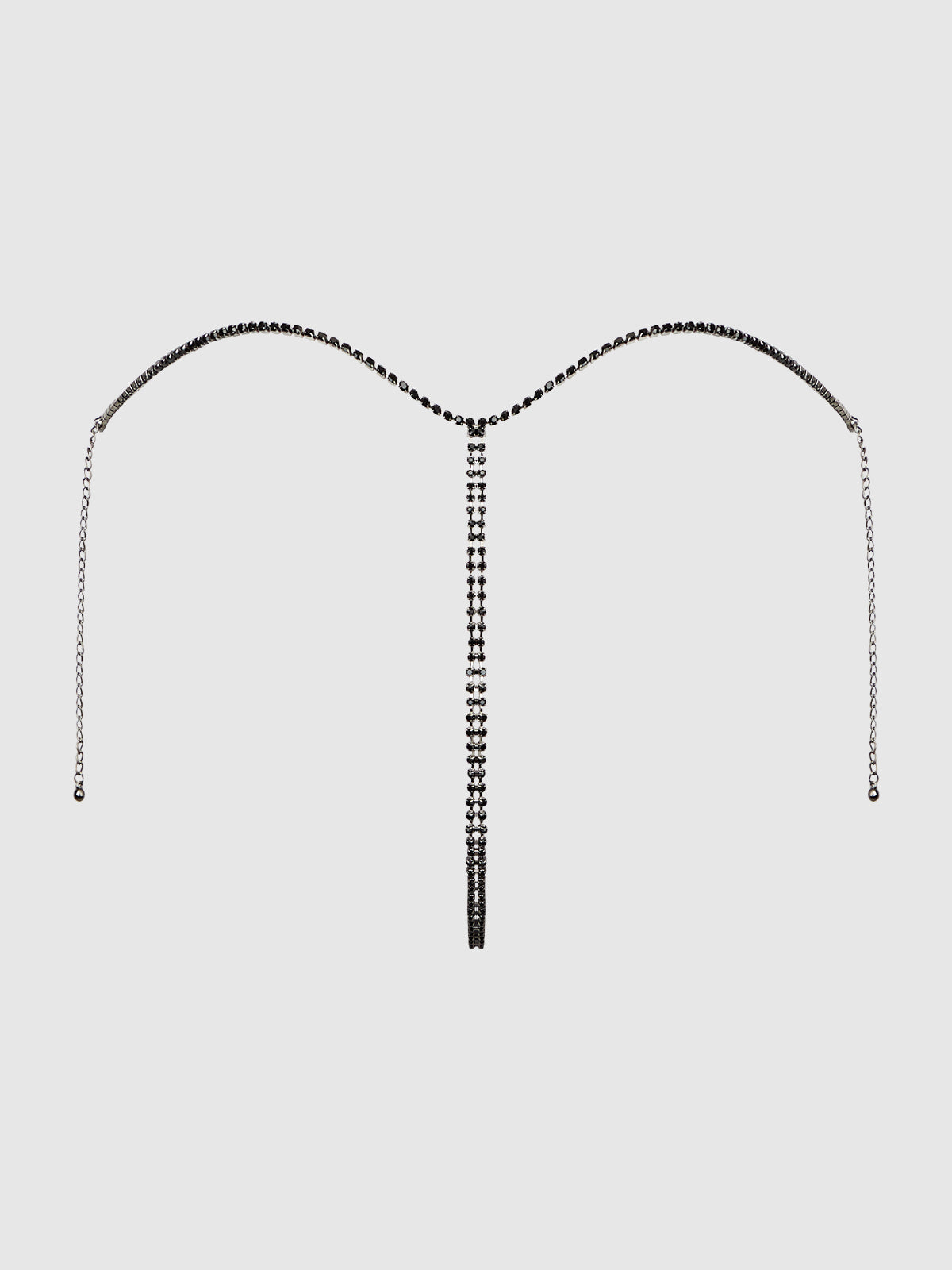 RHINESTONE VERTICAL THONG