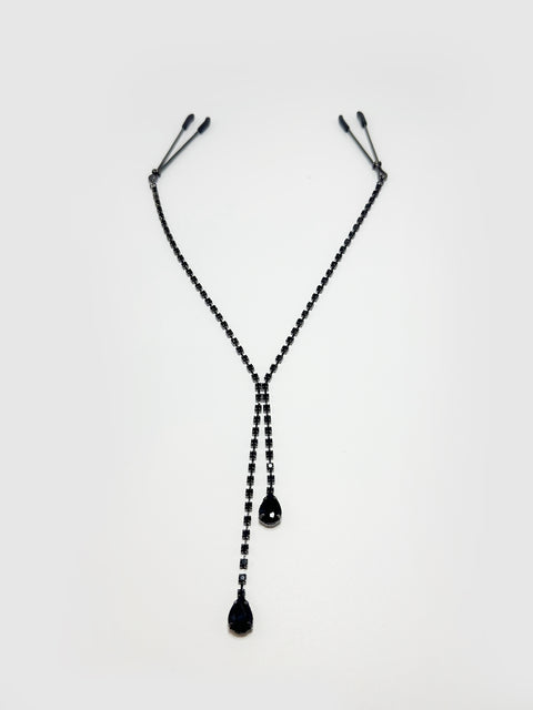 RHINESTONE DANGLE CLAMPS