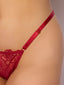ROSALIE EMBROIDERED LACE & MESH CROTCHLESS THONG