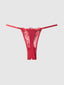 ROSALIE EMBROIDERED LACE & MESH CROTCHLESS THONG