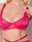 FLORA LACE BRA & STRAPPY THONG SET