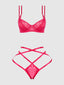 FLORA LACE BRA & STRAPPY THONG SET