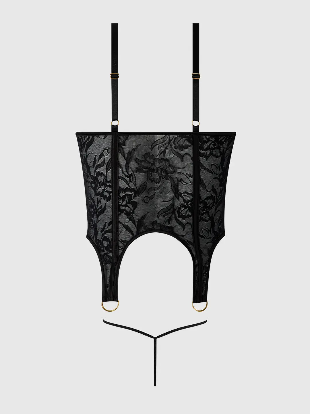 FLORA LACE BUSTIER & G-STRING SET