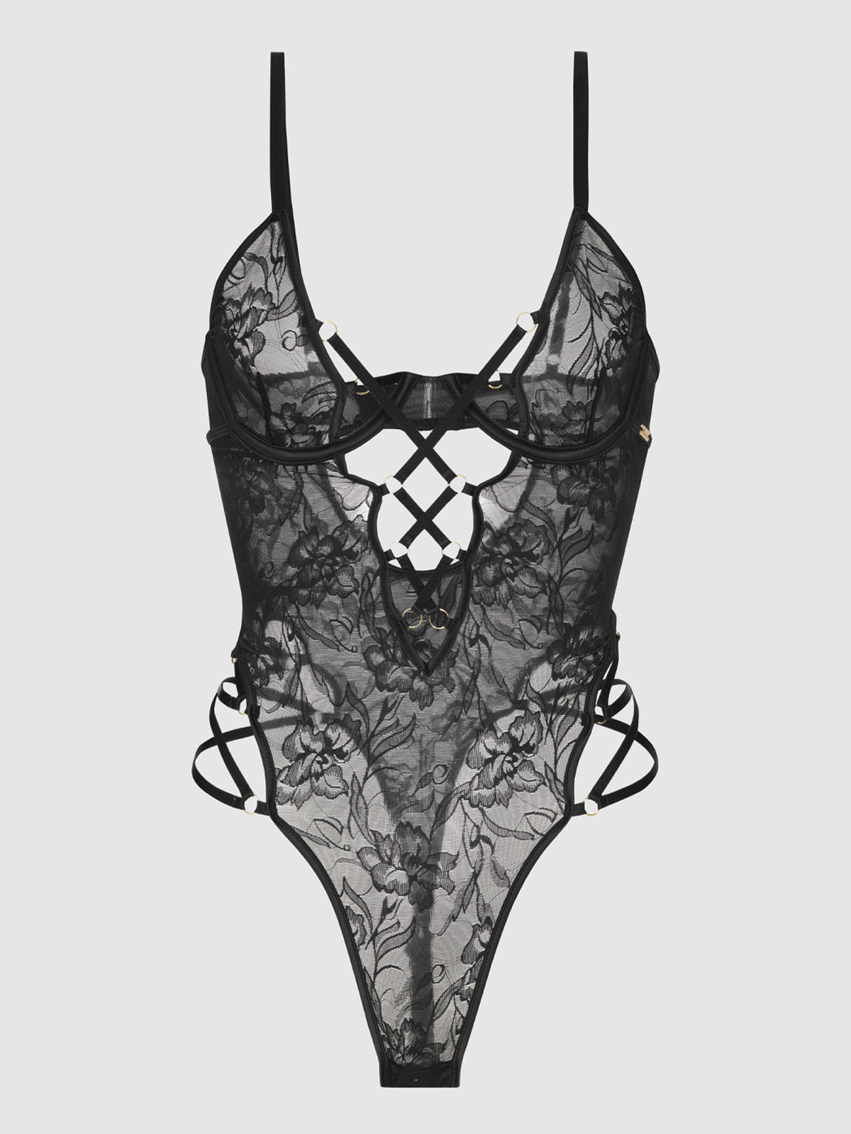 FLORA STRAPPY LACE TEDDY