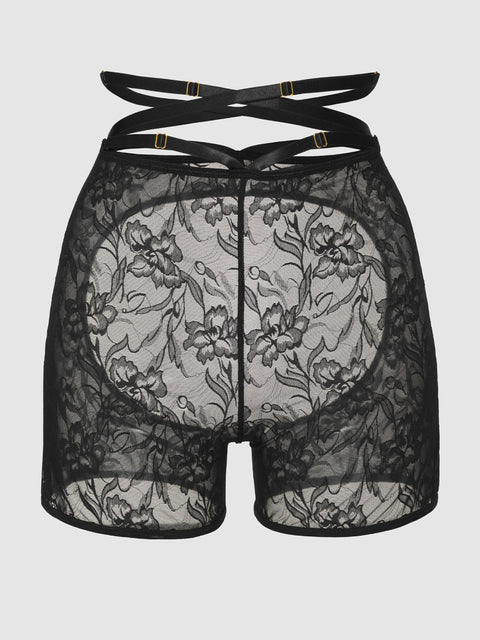 FLORA BACKLESS LACE BIKESHORT
