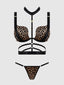 DEVON STRAPPY PUSH UP BRA, HARNESS & G-STRING SET
