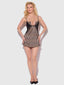 DEVON SILKY SATIN SWIRL PLUNGE PUSH UP BABYDOLL SET