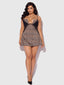 DEVON SILKY SATIN SWIRL PLUNGE PUSH UP BABYDOLL SET