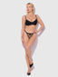 JOCELYN LACE & SATIN PUSH UP BRA STRAPY THONG SET