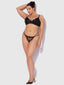 JOCELYN LACE & SATIN PUSH UP BRA STRAPY THONG SET