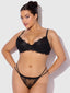 JOCELYN LACE & SATIN PUSH UP BRA STRAPY THONG SET
