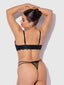 JOCELYN LACE & SATIN PUSH UP BRA STRAPY THONG SET