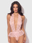 JOCELYN LACE & PEARL CROTCHLESS TEDDY