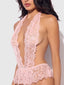 JOCELYN LACE & PEARL CROTCHLESS TEDDY