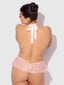 JOCELYN LACE & PEARL CROTCHLESS TEDDY
