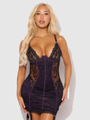 JOCELYN LACE & SATIN CHEMISE & G-STRING SET