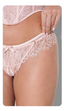 JOCELYN LACE & PEARL CROTCHLESS THONG