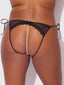 JOCELYN LACE & PEARL CROTCHLESS TIE SIDE BIKINI