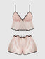 JOCELYN SATIN & LACE TRIM CAMI & SHORT SET