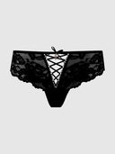 BELLA LACE UP FRONT LACE TANGA