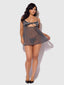 ZOE OIL SLICK OPENABLE CUP UNDERWIRE BABYDOLL SET