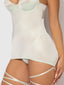 ZOE OIL SLICK WRAP GARTER CHEMISE SET