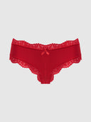 VERA MICRO & LACE TRIM G-STRING HAUTE RED / S