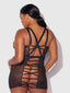 KIKI LACE STRAPPY & BACKLESS CHEMISE & G-STRING SET