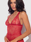 KIKI LACE STRAPPY & BACKLESS CHEMISE & G-STRING SET