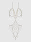 RHINESTONE DANGLE FRINGE TEDDY