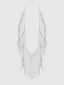 RHINESTONE PLUNGE & FRINGE TEDDY