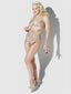 RHINESTONE NETTED CHEMISE