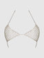 CHAINMAIL RHINESTONE TRIAGLE BRA