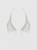 RHINESTONE NET HALTER WITH OPENABLE FRONT